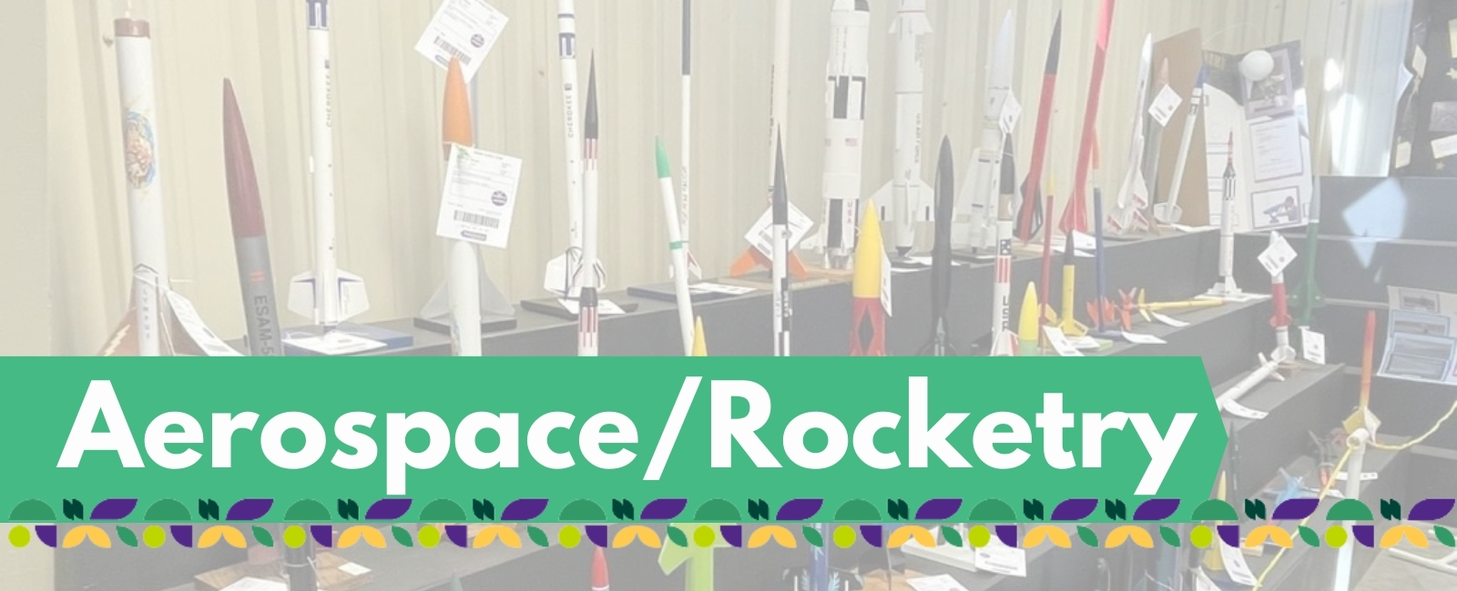 Aerospace/Rocketry banner with text