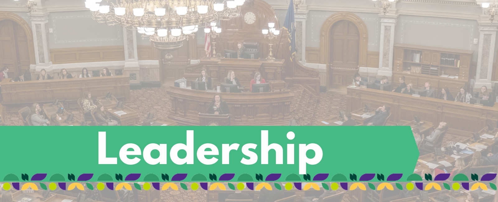 leadership project banner with text